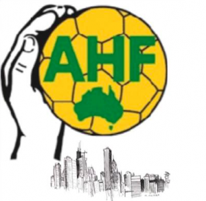 Designed by Julius Reiner this is  a logo representing a Chicago High School Australian Handball League.